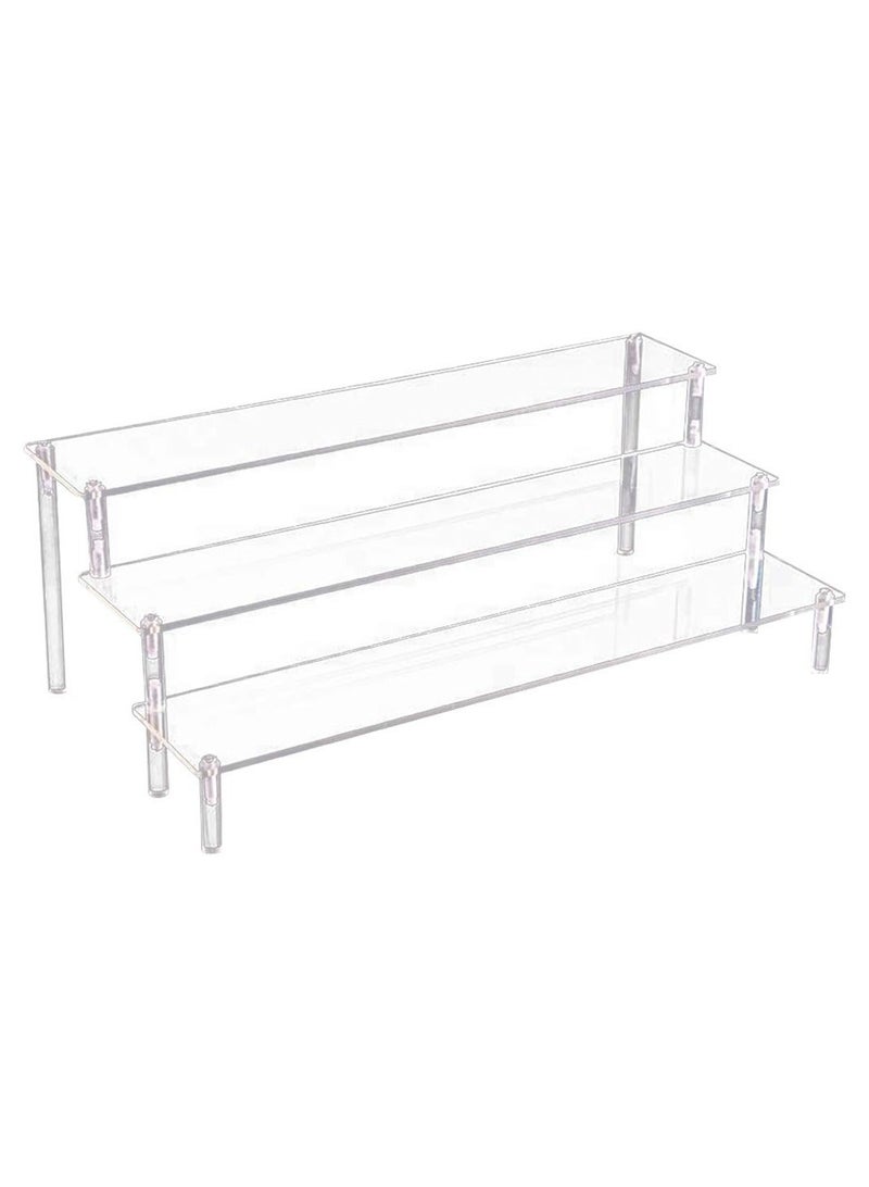 هومستر حامل عرض أكريليك، منظم العطور من 3 طبقات، كب كيك شفاف، رف كبير للشخصيات، أرفف الحلوى للحفلات، للديكور والمنظم - Image 1