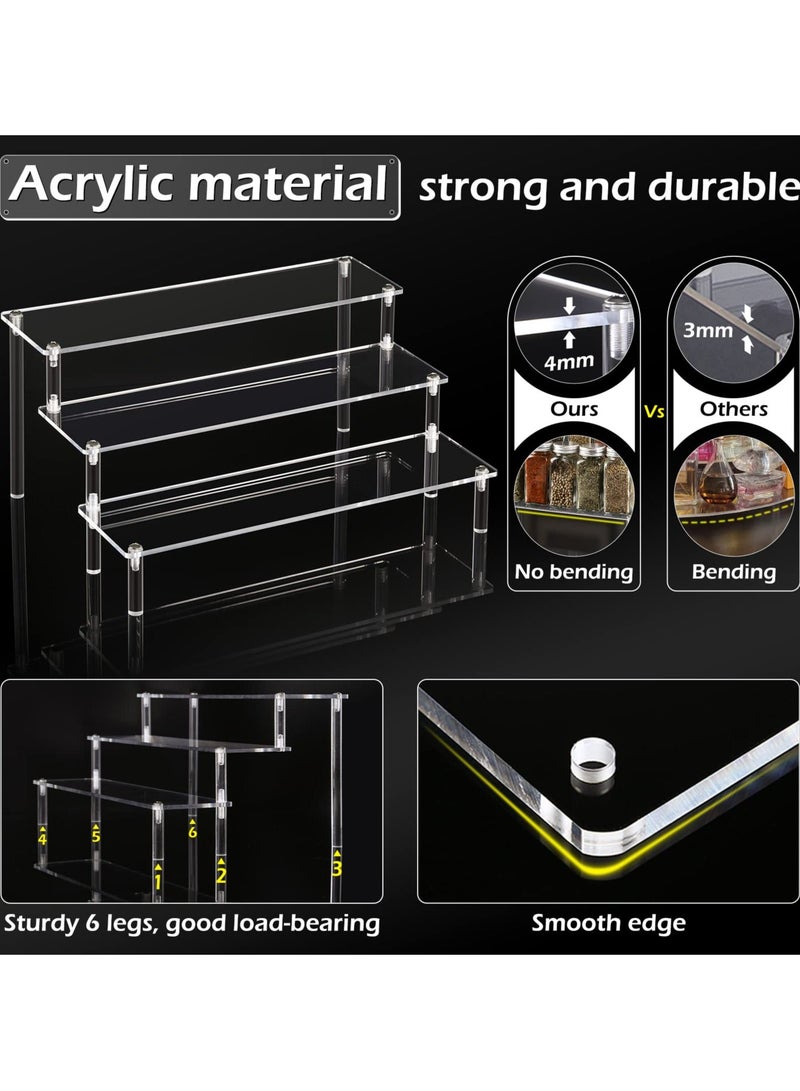 هومستر حامل عرض أكريليك، منظم العطور من 3 طبقات، كب كيك شفاف، رف كبير للشخصيات، أرفف الحلوى للحفلات، للديكور والمنظم - Image 3