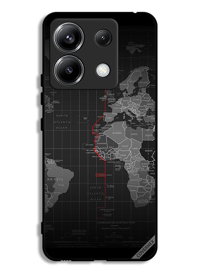 Covernex Xiaomi Redmi Note 13 Pro 5G Protective Case Cover World Map - Image 1
