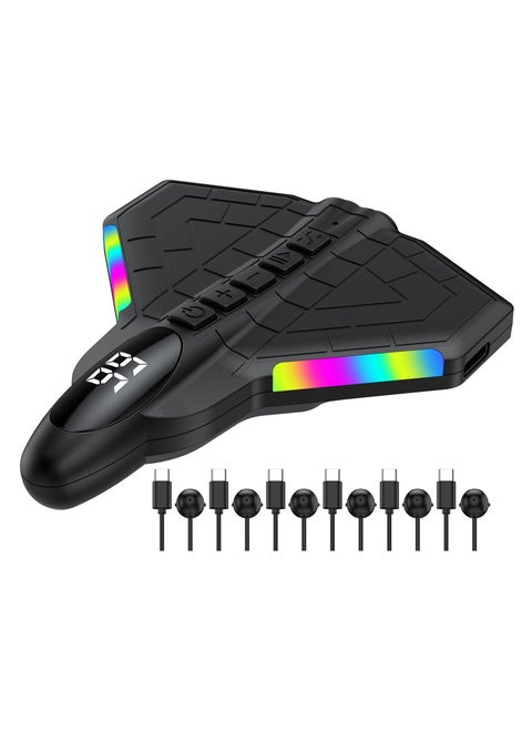 Auto Clicker with 6 Clicker Heads, Screen Automatic Clicker Device, Use for Give a like in Apps, Gaming, Ticket Grabbing, Shopping, Live Streaming, Silent Adjustable Speed, Jet Model