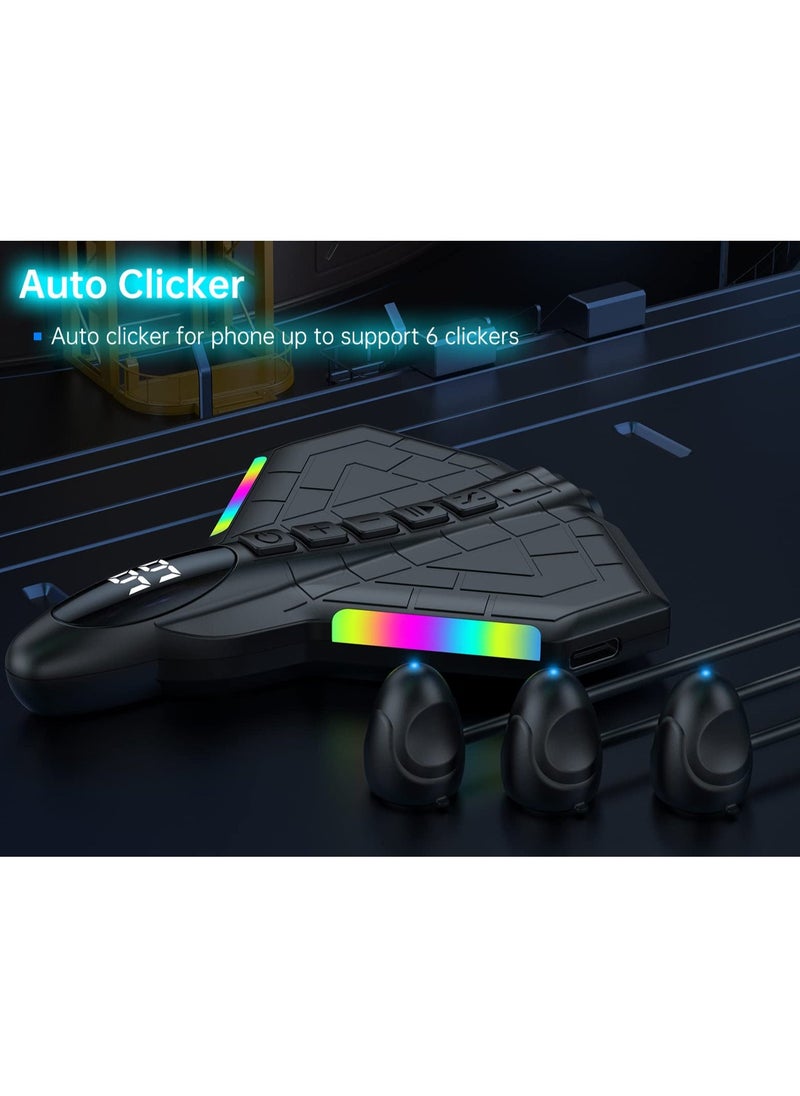 Generic - Auto Clicker with 6 Clicker Heads, Screen Automatic Clicker Device, Use for Give a like in Apps, Gaming, Ticket Grabbing, Shopping, Live Streaming, Silent Adjustable Speed, Jet Model - Image 1