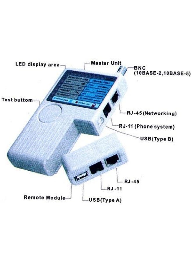 Terabyte 4 in 1 Phone Network Remote Cable Tester, RJ45 RJ11 BNC - Image 4
