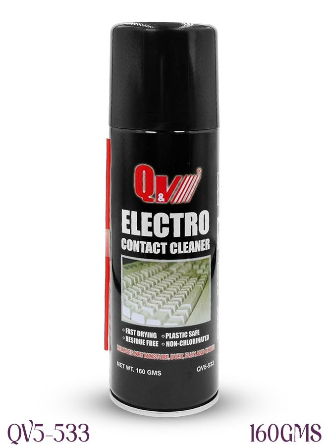Q&V Electro Contact Cleaner Spray: Fast-Drying, Non-Conductive, Residue-Free Solution for Sensitive Electronics and Electrical Equipment (160 GMS) - Image 1
