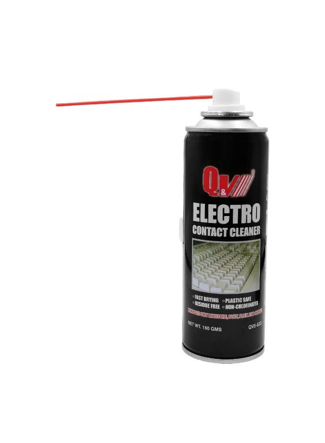 Q&V Electro Contact Cleaner Spray: Fast-Drying, Non-Conductive, Residue-Free Solution for Sensitive Electronics and Electrical Equipment (160 GMS) - Image 4
