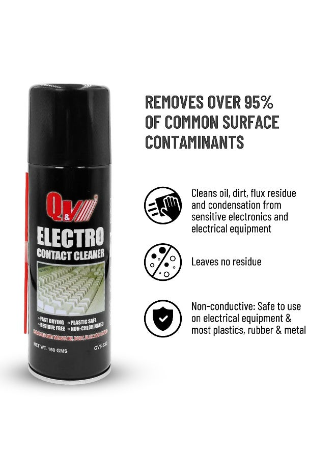 Q&V Electro Contact Cleaner Spray: Fast-Drying, Non-Conductive, Residue-Free Solution for Sensitive Electronics and Electrical Equipment (160 GMS) - Image 5