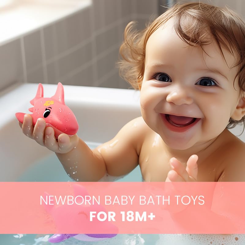 Hely Cancy Bath Toys for Kids - No Hole Baby Toys for 1 Year Old Infant Boys Girls, Shower Water Pool Toys - Image 3