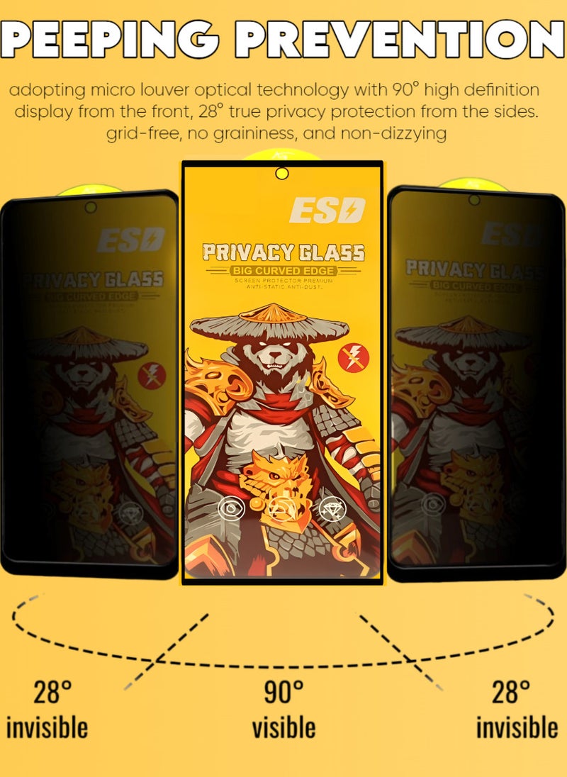 ESD Tempered Dustproof Privacy Glass Screen Protector Compatible For Samsung Galaxy S24 Ultra - Image 2