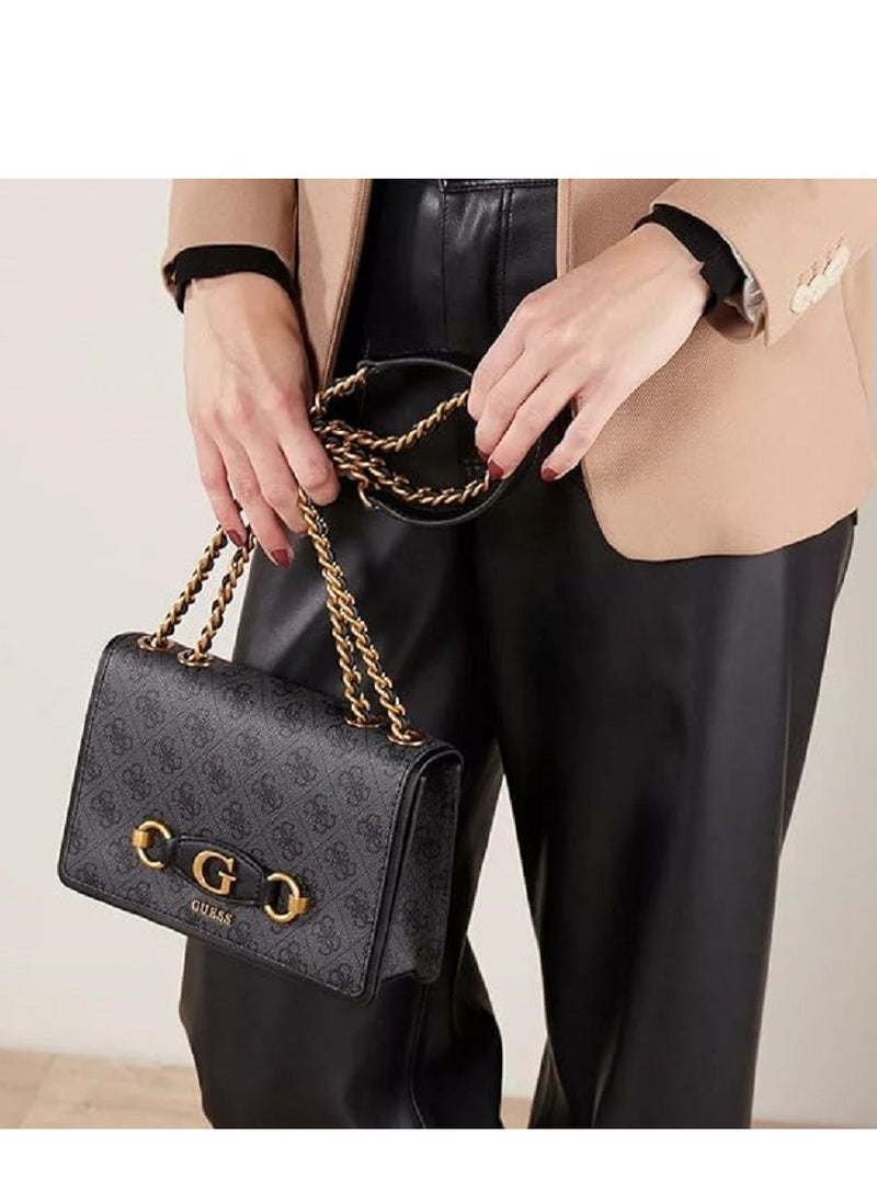GUESS - GUESS Izzy Convertible Crossbody Flap, Dove Logo - Image 1