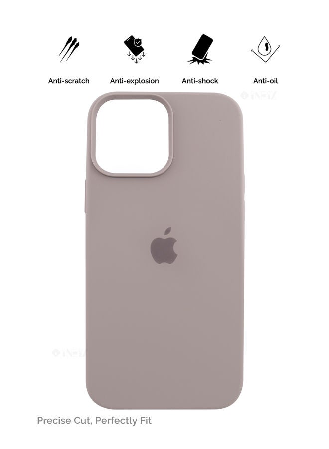 INEIX Logo Compatible Silicone Case Cover For Apple iPhone 13 Pro Max Light Brown - Image 2