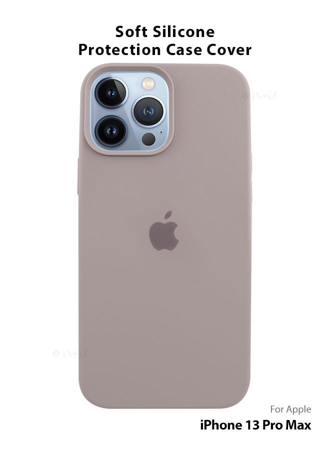 INEIX Logo Compatible Silicone Case Cover For Apple iPhone 13 Pro Max Light Brown - Image 1