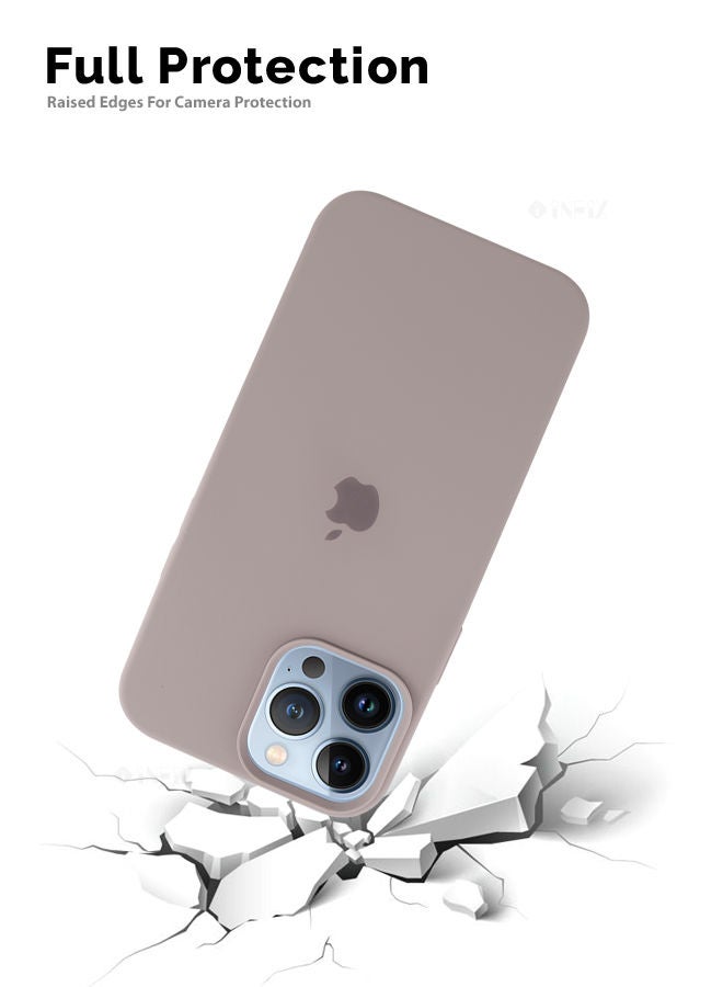 INEIX Logo Compatible Silicone Case Cover For Apple iPhone 13 Pro Max Light Brown - Image 4