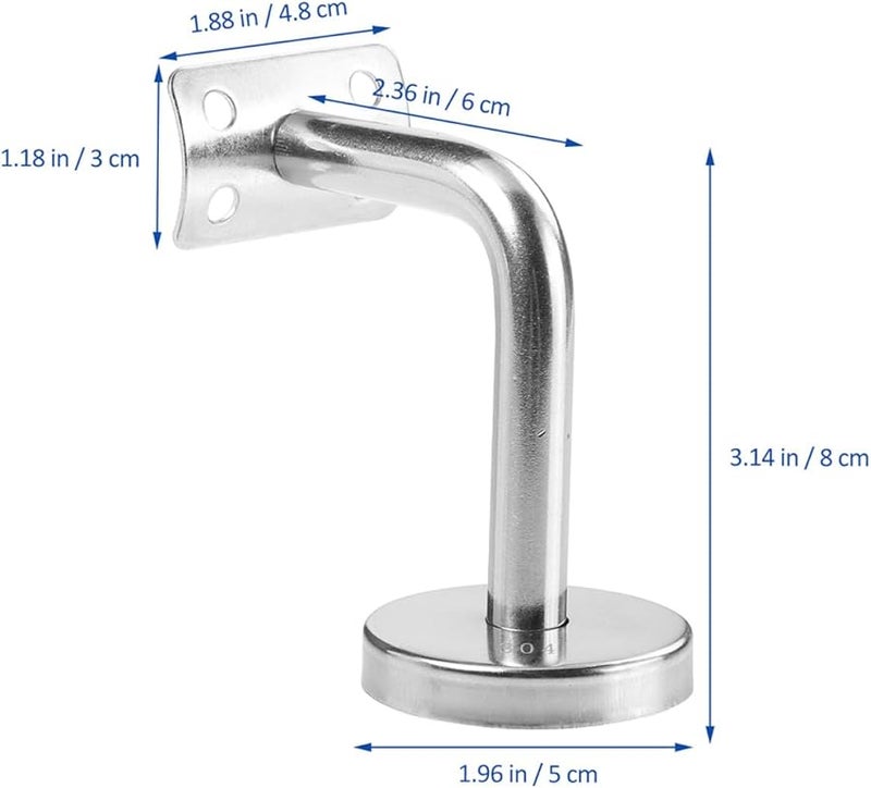 6Pcs Stainless Steel Stair Railing Brackets 2 Inch For Indoor Outdoor Guardrail Easy Install - Image 3