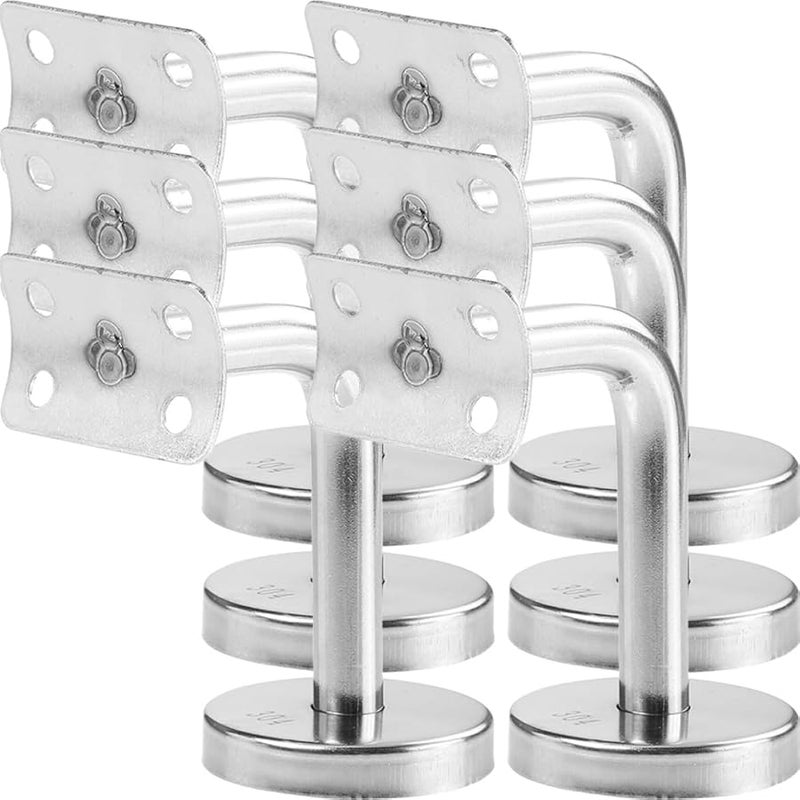 6Pcs Stainless Steel Stair Railing Brackets 2 Inch For Indoor Outdoor Guardrail Easy Install - Image 2