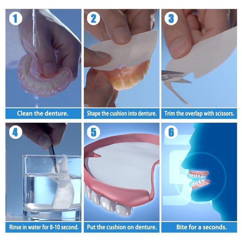 Dental adhesive pads, denture adhesive paste, and complete denture bonding for elderly patients. - Image 5