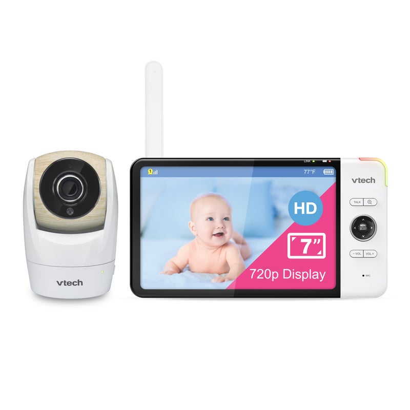 VTech VM919HD (Upgraded) Video Monitor with 7'' 720p Screen,360 Panoramic Viewing, 110 Wide-Angle View,Night Vision, Up to 1000ft Range, Secured Transmission No WiFi - Image 1
