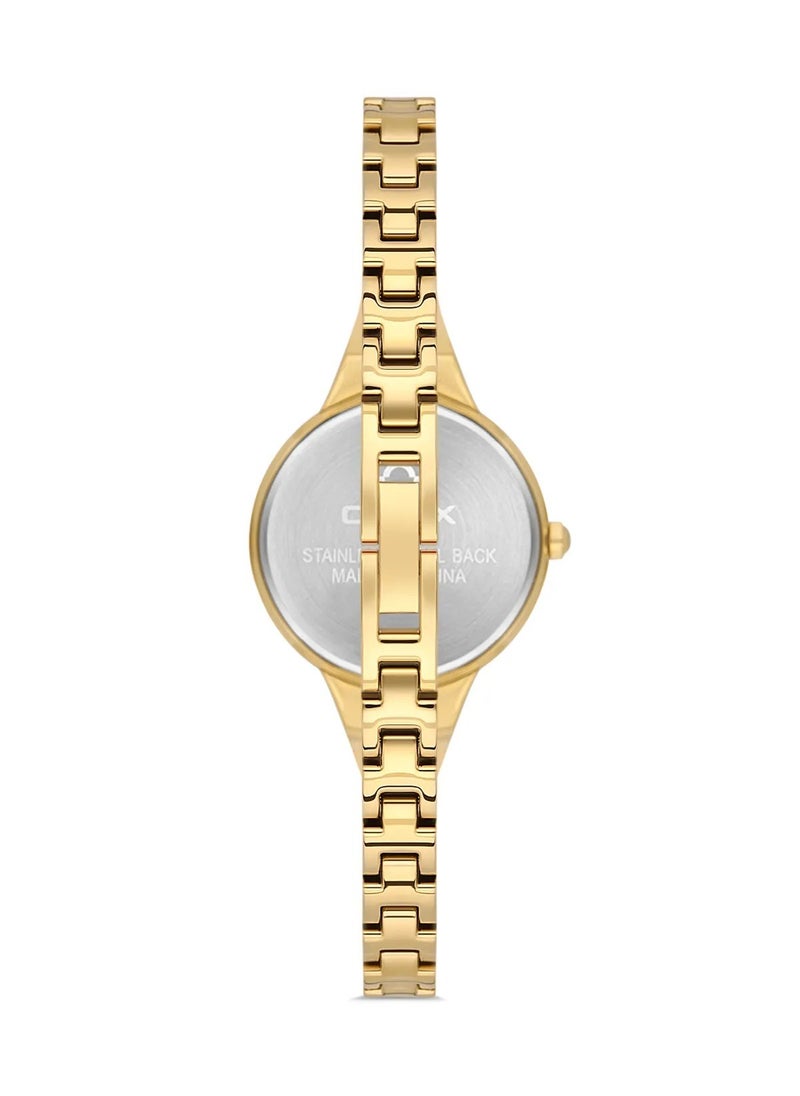 OMAX Omax Women's Luxury Wrist Watch, Watches for Women, Stainless Watches, Luxury Steel Band, Gold Round Dial, Waterproof Watch, 1 Year Warranty  - Image 3