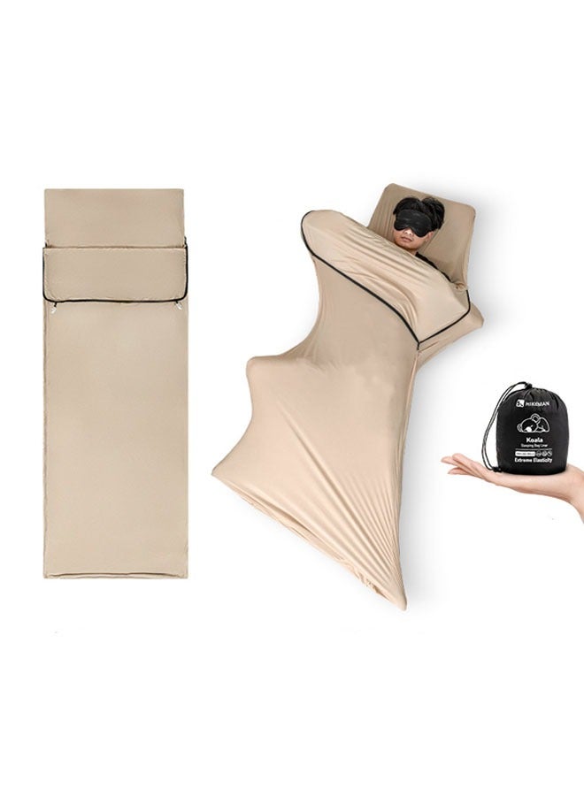 general Hotel Dirty Sleeping Bag Liner Ultralight Portable Envelope Elastic Sleeping Tank Outdoor Camping Adult Detachable Washable Liner Camping Travel Hotel Sleeping Bag Liner  - Image 1
