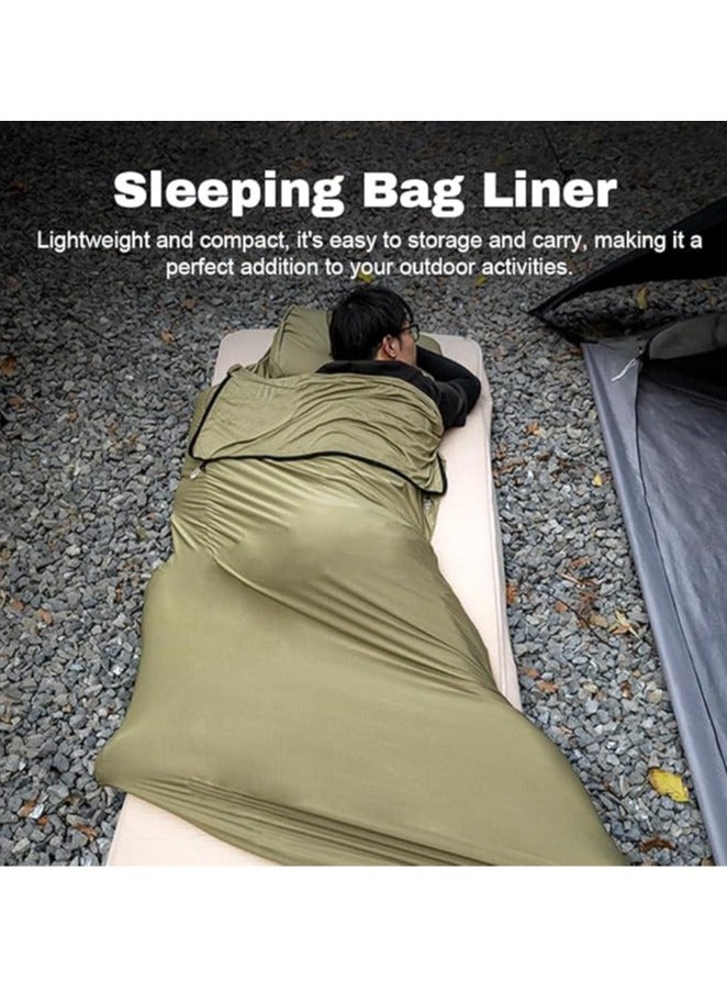 general Hotel Dirty Sleeping Bag Liner Ultralight Portable Envelope Elastic Sleeping Tank Outdoor Camping Adult Detachable Washable Liner Camping Travel Hotel Sleeping Bag Liner  - Image 3