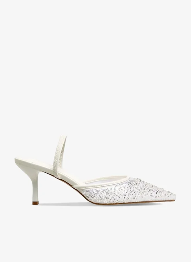 فلورا بيلا من شو إكسبرس فلورا بيلا أحذية نسائية بحمالة خلفية مزينة مجموعة رمضان