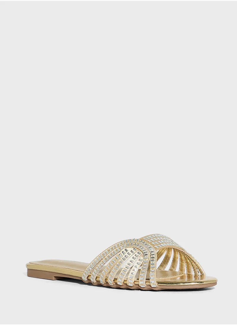 Ella Limited Edition Embellished Flat Sandal