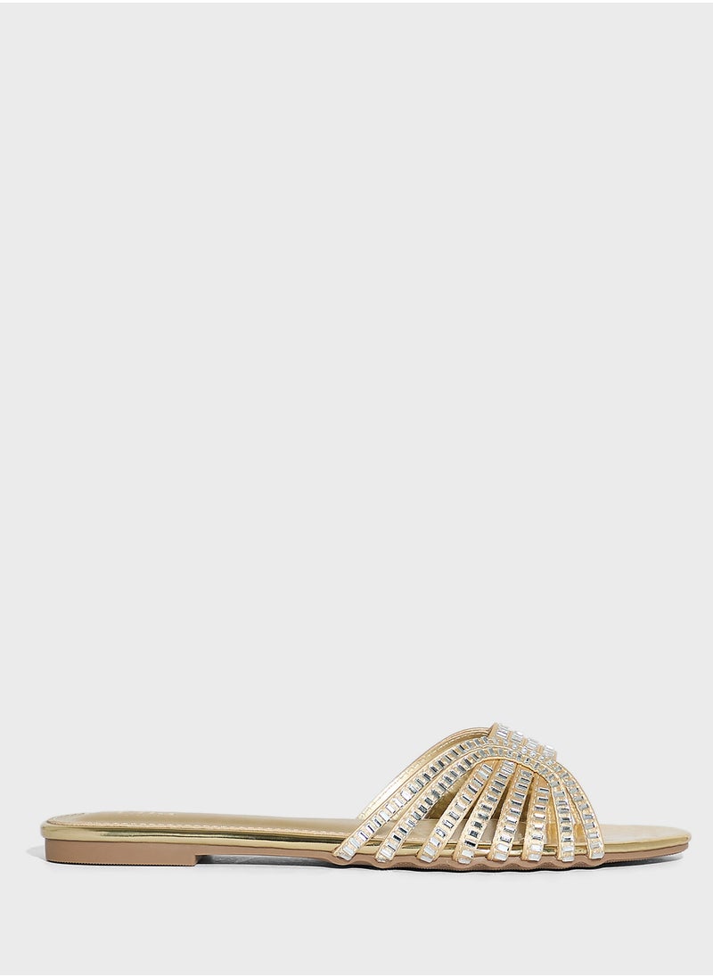 Ella Limited Edition Embellished Flat Sandal  - Image 1