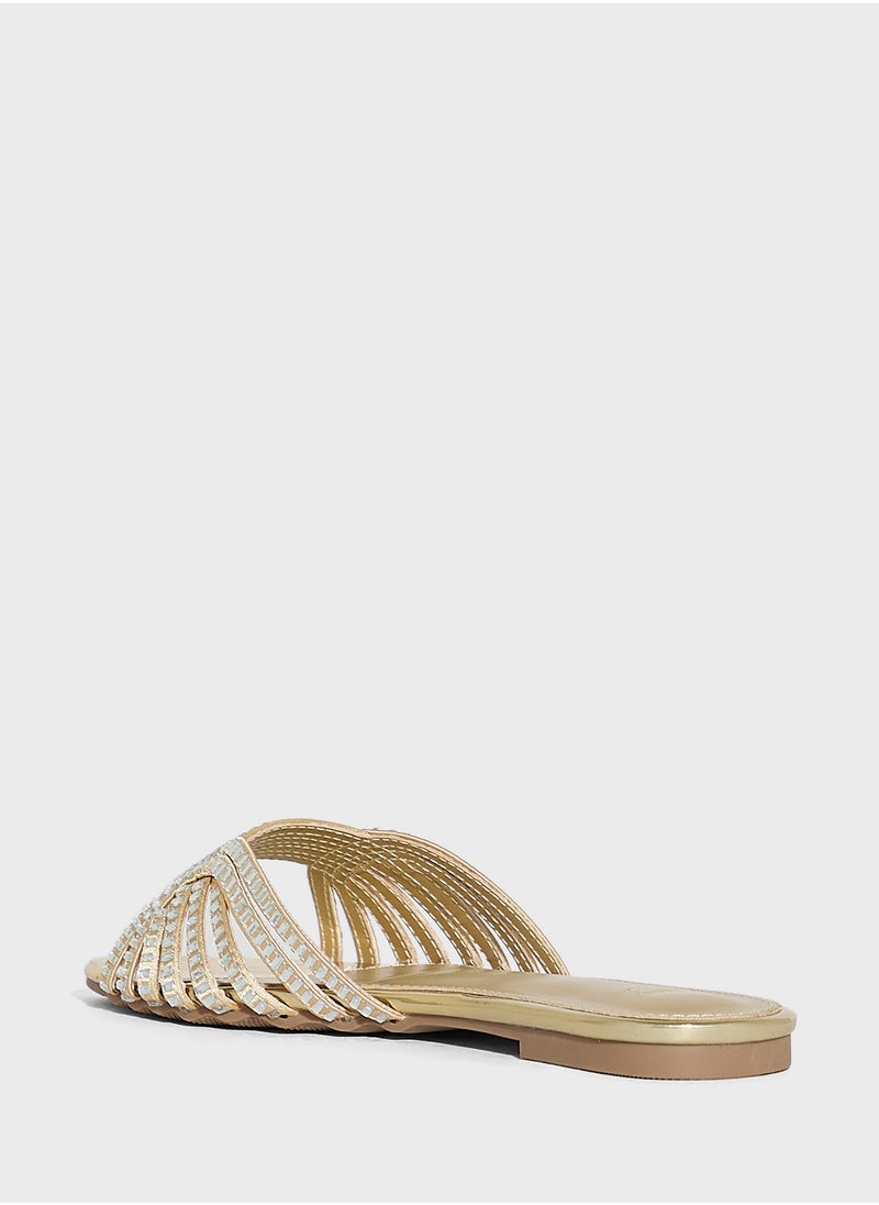 Ella Limited Edition Embellished Flat Sandal  - Image 3