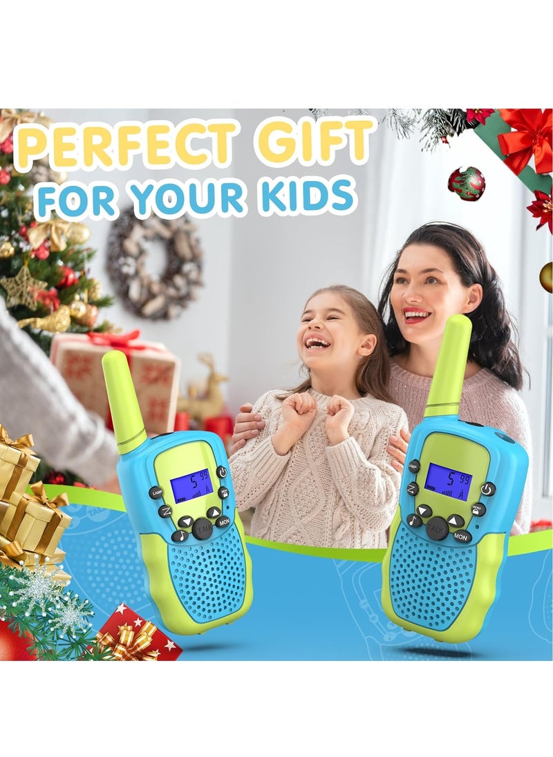 Verci - Toys for 3-12 Year Old Boys Girls, Walkie Talkies for Kids 22 Channels 2 Way Radio Toy with Backlit LCD Flashlight, 3 Miles Range for Outside, Camping, Hiking (Blue) - Image 1