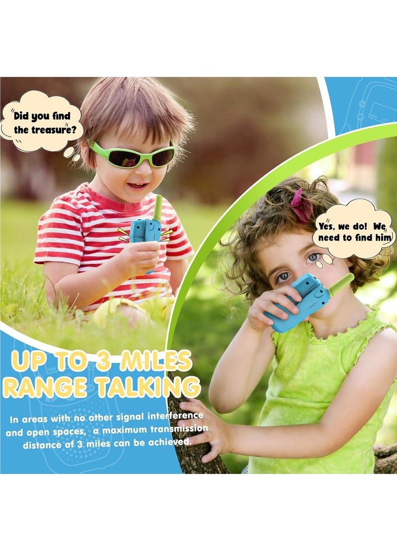 Verci - Toys for 3-12 Year Old Boys Girls, Walkie Talkies for Kids 22 Channels 2 Way Radio Toy with Backlit LCD Flashlight, 3 Miles Range for Outside, Camping, Hiking (Blue) - Image 1