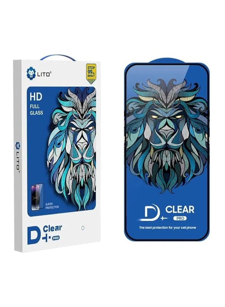 ليتو واقي شاشة زجاجي مقوى Li-to D+ Pro شفاف | تغطية كاملة | مضاد للتوهج | مقاوم لبصمات الأصابع | حماية كاملة للشاشة (متوافق مع iPhone 15 Pro) - Image 1