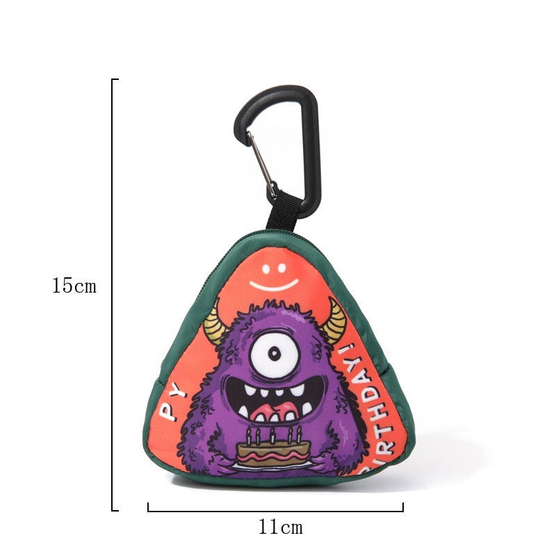 Hip-Hop Hanging Bag Small Bag Trendy Creative New Coin Purse Mini Shoulder Bag Key Bag Headphone Bag Triangle - Image 1