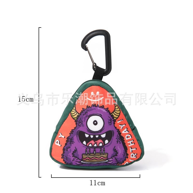 Hip-Hop Hanging Bag Small Bag Trendy Creative New Coin Purse Mini Shoulder Bag Key Bag Headphone Bag Triangle - Image 3