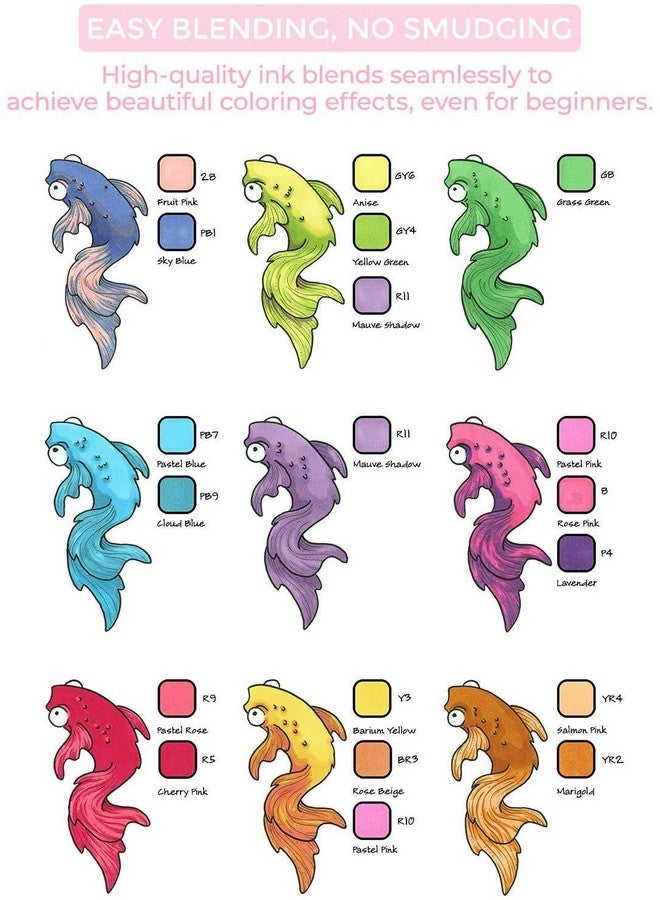 Ohuhu Alcohol Markers|48 Colours Alcohol Brush Markers Double Tip Markers For Artist Sketch Alcohol Markers Set Coloring Art Markers For Kids Adults Coloring Book Great Gift Idea Brush Fine,Assorted - Image 4