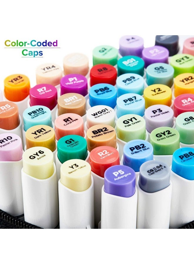 Ohuhu Alcohol Markers|48 Colours Alcohol Brush Markers Double Tip Markers For Artist Sketch Alcohol Markers Set Coloring Art Markers For Kids Adults Coloring Book Great Gift Idea Brush Fine,Assorted - Image 3