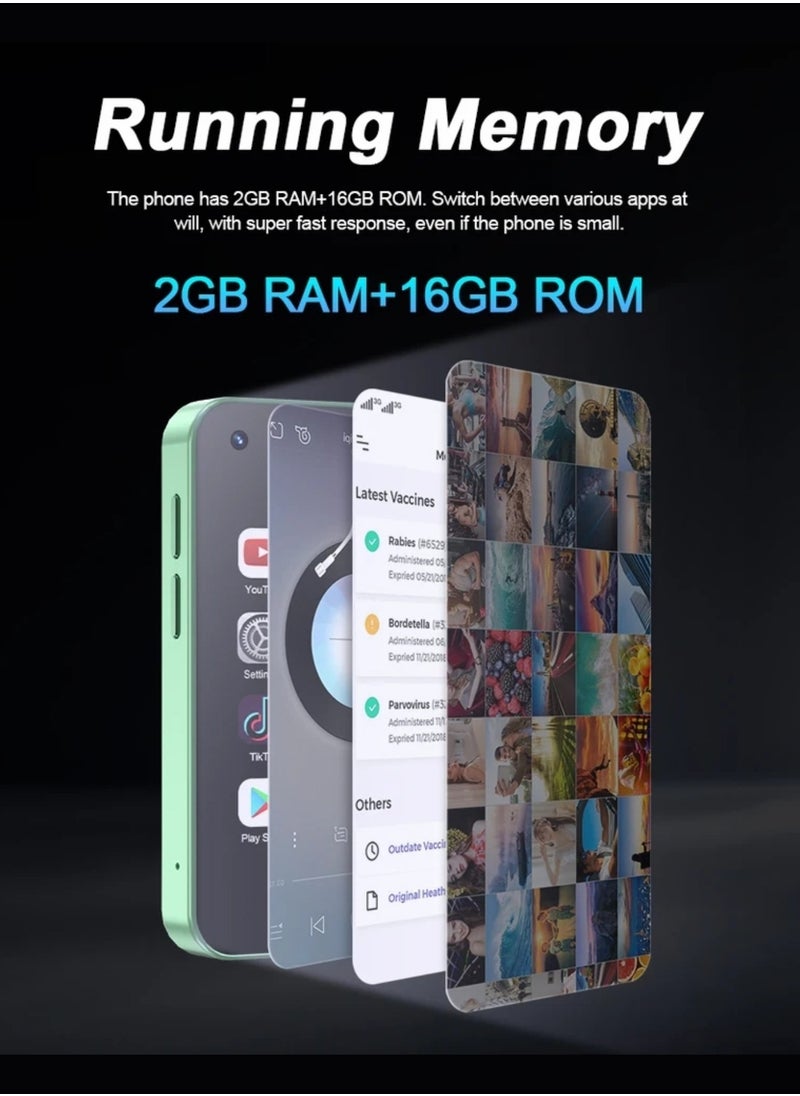 Servo - SERVO KING5000 Mini Smartphone 3G Networks Dual Nano SIM Android 9.0 System 16GB ROM 2.5'' Screen Play Store Pocket Smartphones - Image 1