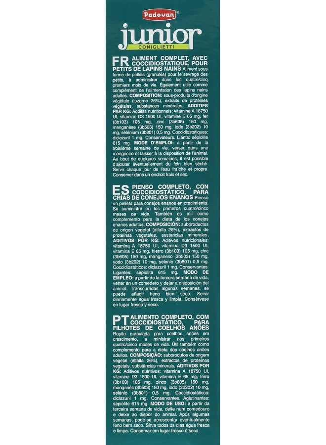Padovan Junior Coniglietti Rabbit Food 850Gm - Image 3