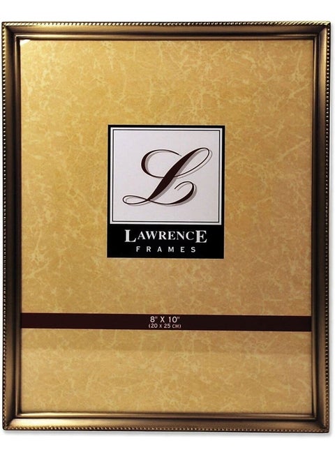 Antique Brass 8X10 Picture Frame - Bead Border Design