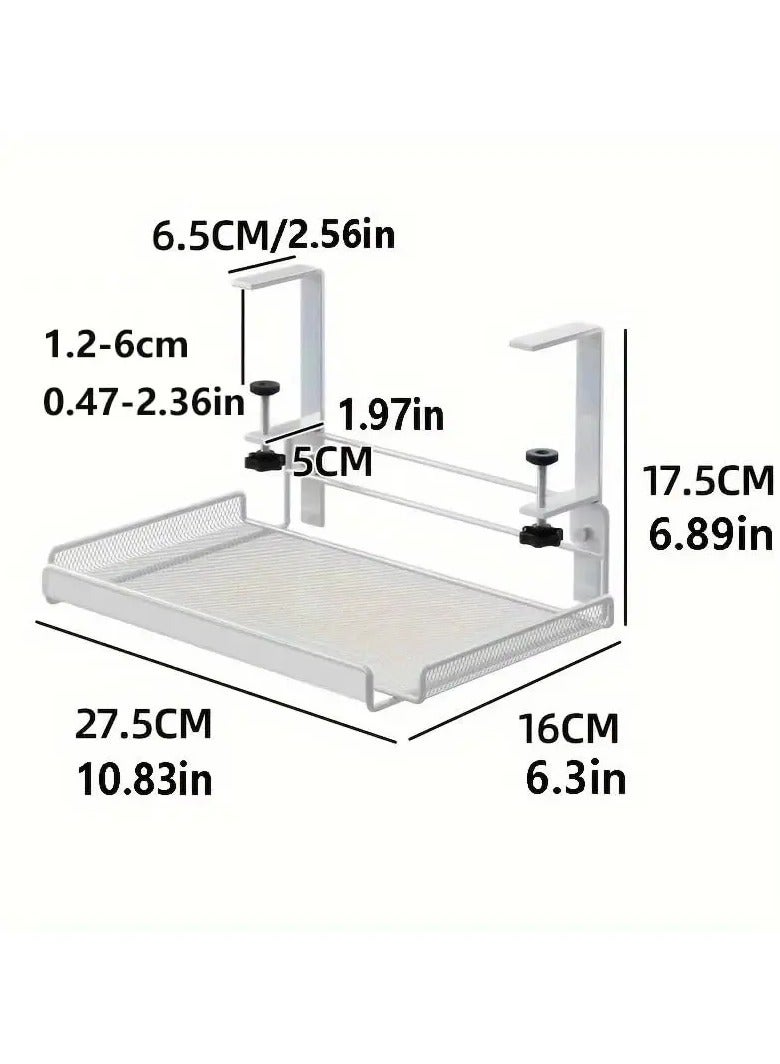 AROAQ Under Desk Cable Management Tray No Drill Steel Desk Cable Organizers Wire Management Rack (Pack of 2) - Image 1