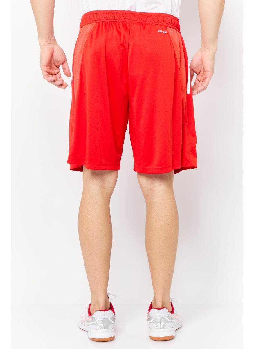 Adidas Men Sportswear Fit Drawstring Training Shorts, Red  - Image 4