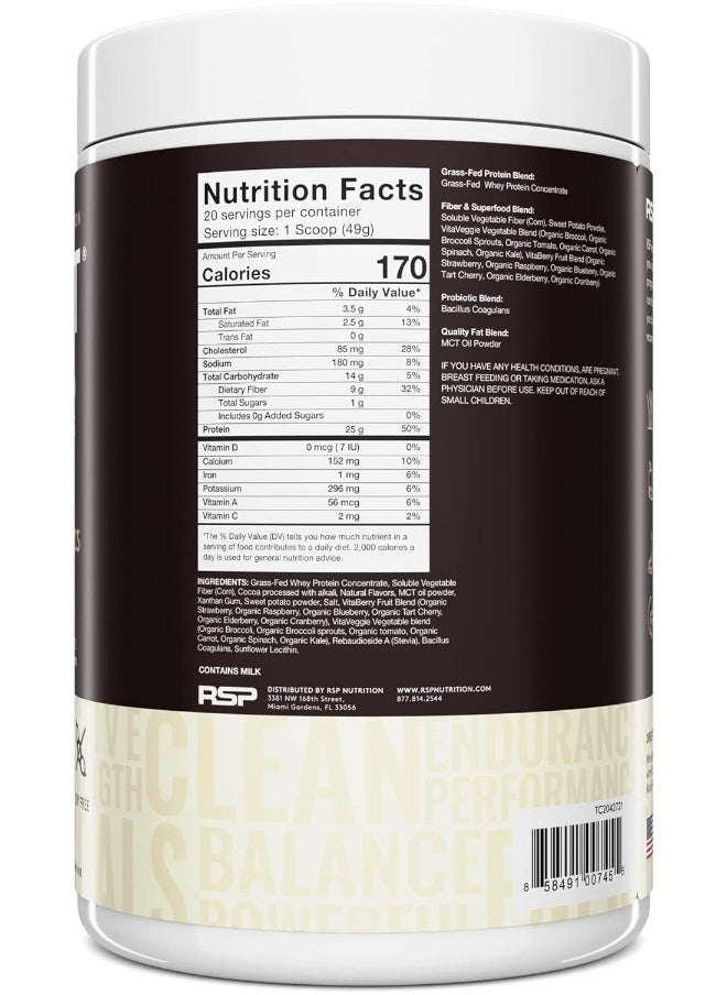 RSP Nutrition - Truefit Grass Fed Lean Meal Replacement Protein Shake No Artificial Sweeteners, 2.11 Lb Choc Packaging May Vary - Image 1
