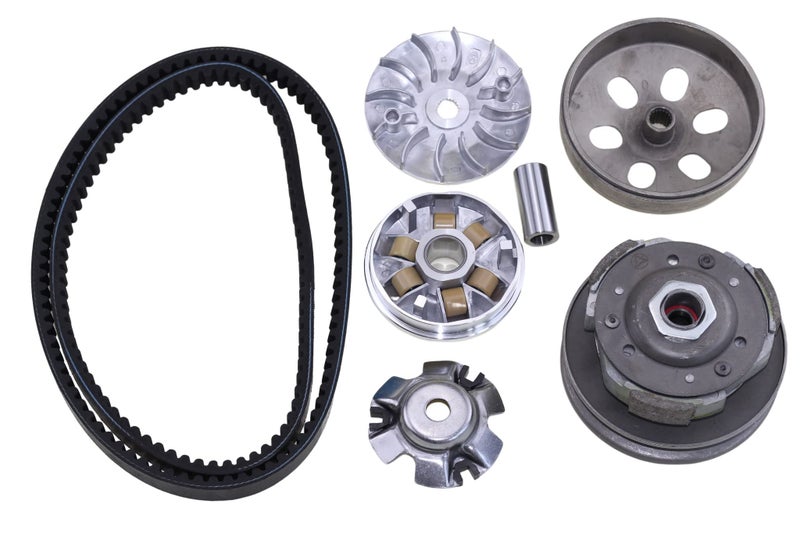 مجموعة قوابض GY6 150cc مجموعة تجميع القابض ومجموعات المتغيرات مع حزام 743 842 تناسب GY6 125cc و 150cc محرك 4 أشواط سكوتر ATV Taotao Roketa Sunl