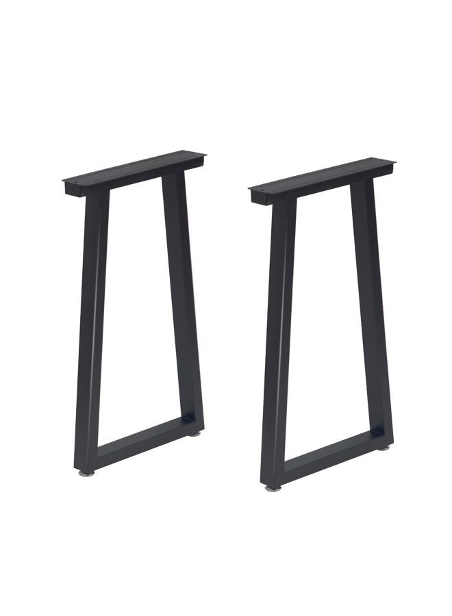 Taelakeni 40 Inch Metal Bar Table Legs, Heavy Duty Dinning Table Leg with Adjustment Feet Pads, Set of 2, Trapezoid Style L - Image 1