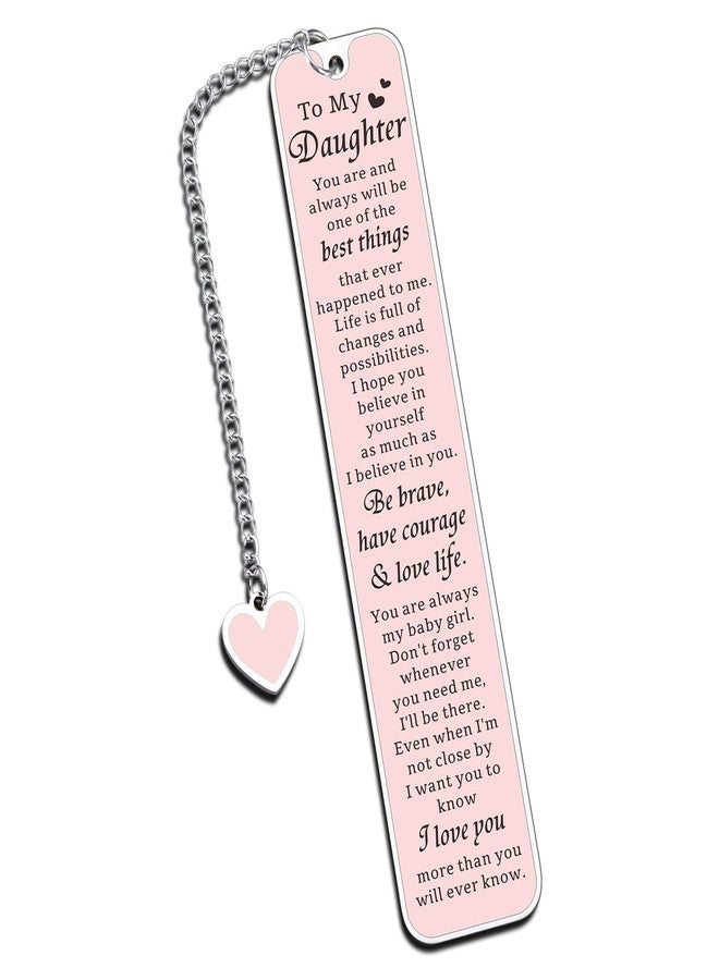Perleddom Easter Basket Stuffers for Kids Daughter Gift for Girls Daughter Bookmark Gifts for Teen Girls Sentimental Daughter Gifts from Mom Birthday Gift for Her Graduation Decorations for Girl - Image 1