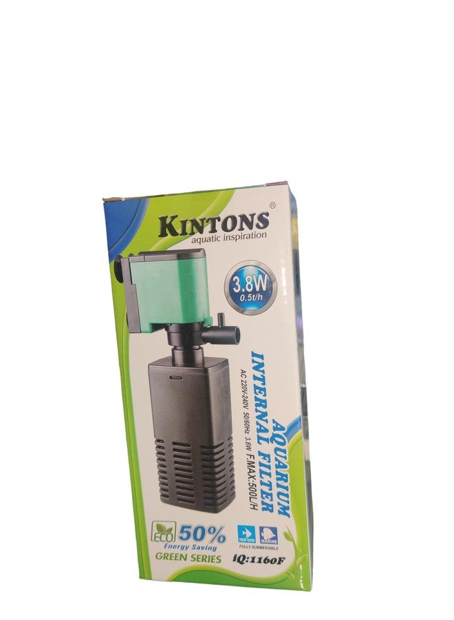Kintons 50% Energy Saving Aquarium Internal Filter Submersible Filter for Freshwater & Marine Aquarium 3.8w 500L/h - IQ1160F - Image 3