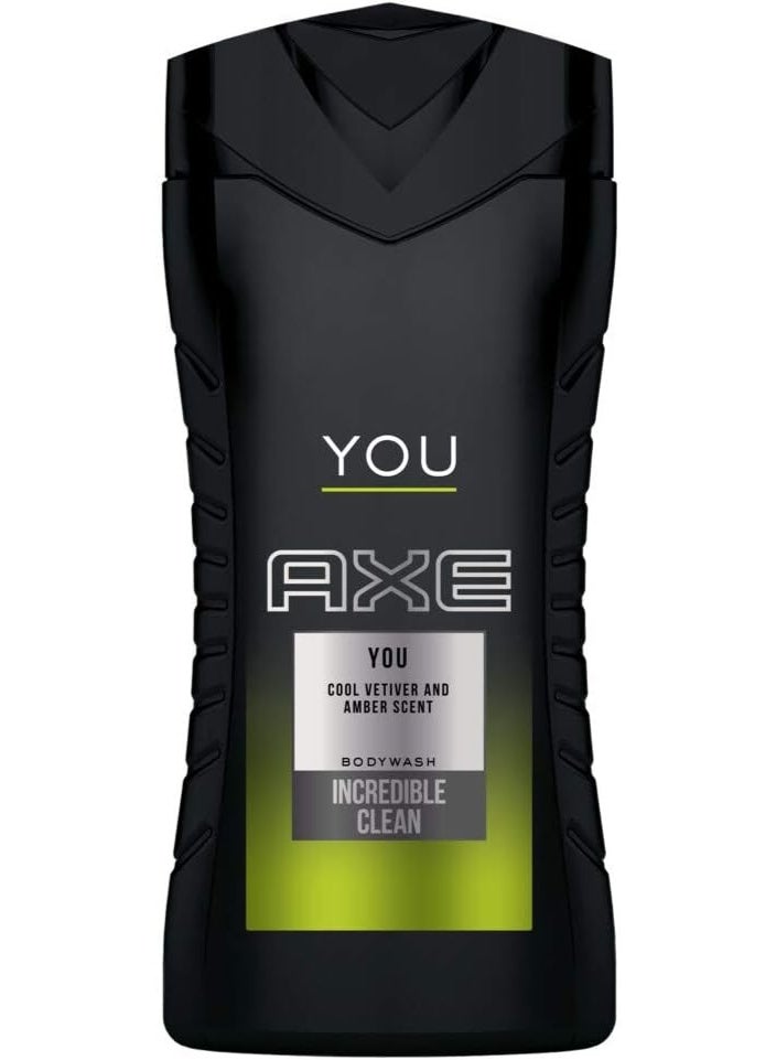 أكس غسول جسم أكس يو إنكريدبل كلين برائحة فيتيفر منعشة وعنبر 250 مل - Image 1