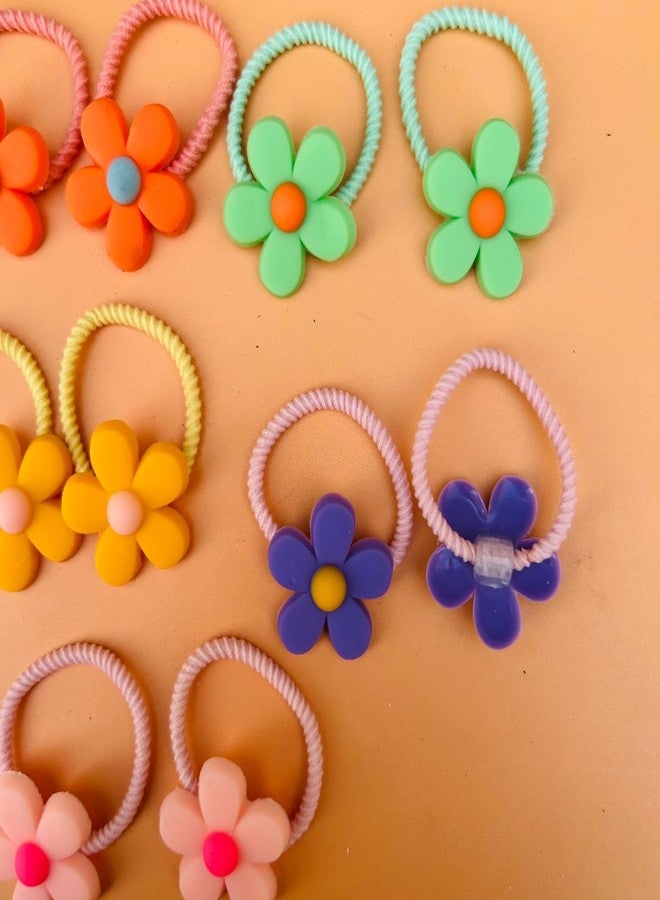 Radhya Accessories 5 pairs Cute Cartoon Hairties for Girls kids elastic hairbands for toddlers babies rubberbands hair accessories for girls kids (10 bands) (Design 2) - Image 5