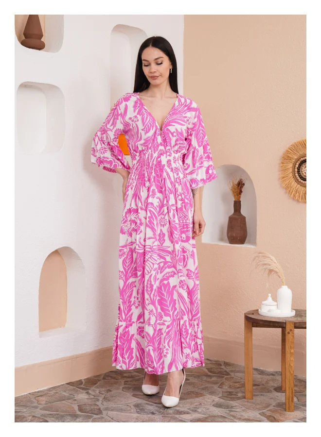 Hoxton Gal Floral Print Maxi Dress