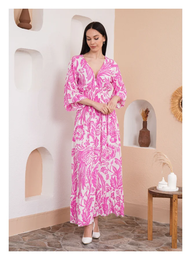Hoxton Gal Floral Print Maxi Dress