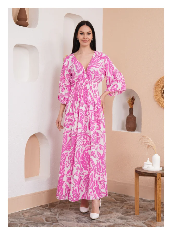 Hoxton Gal Floral Print Maxi Dress