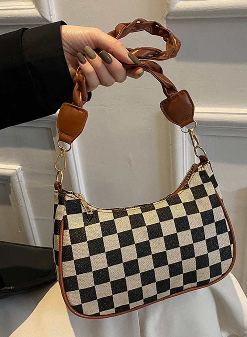 شاربدو حقيبة كتف نسائية فاخرة منقوشة متعددة الاستخدامات تحت الإبط - Image 4