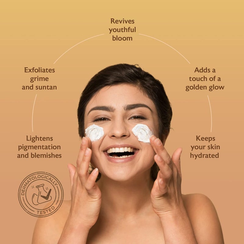 Siddhayu Baidyanath Kumkumadi Face Scrub Detan Glow Herbal Face Scrub for Glowing Skin 100 gm - Image 4